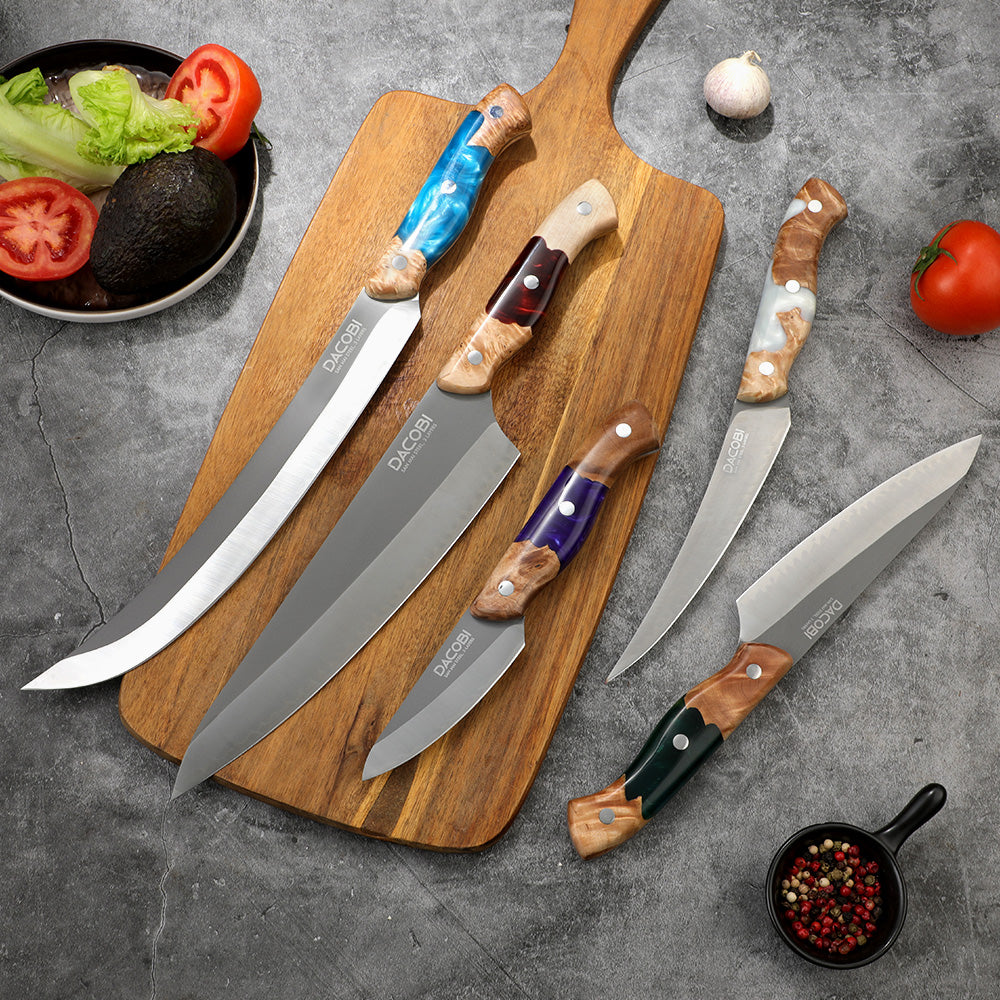 Set de cuțite profesionale, oțel San Mai, D5 - DACOBI.ro