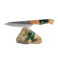 Cuțit universal de bucătărie, mâner arțar și rășină colorată, 14.5 cm (C46) - DACOBI.ro