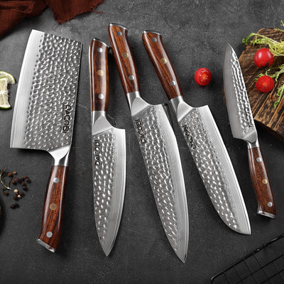 Set de cuțite profesionale, oțel de damasc, D8 - DACOBI.ro