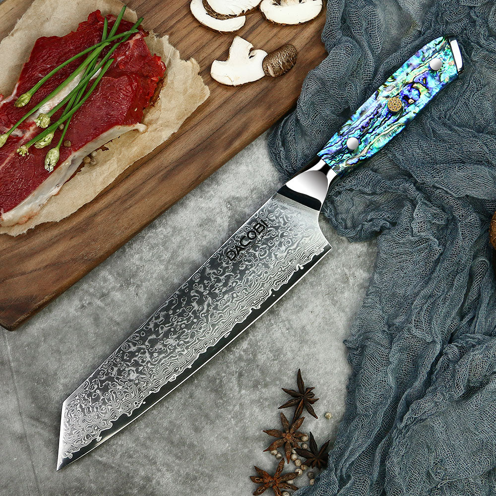 Cuțit Kiritsuke pentru pește, oțel damasc, mâner rășină, 21 cm (C24) - DACOBI.ro