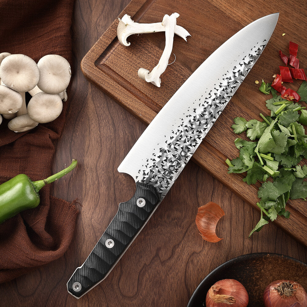 Bizon - cuțitul bucătarului, oțel carbon mediu, 22 cm - DACOBI.ro