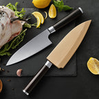 Cuțit Deba pentru pește, mâner lemn abanos, 18 cm (C65)