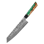 Cuțit profesional Kiritsuke, oțel damasc, mâner rășină, 21 cm (C48) - DACOBI.ro