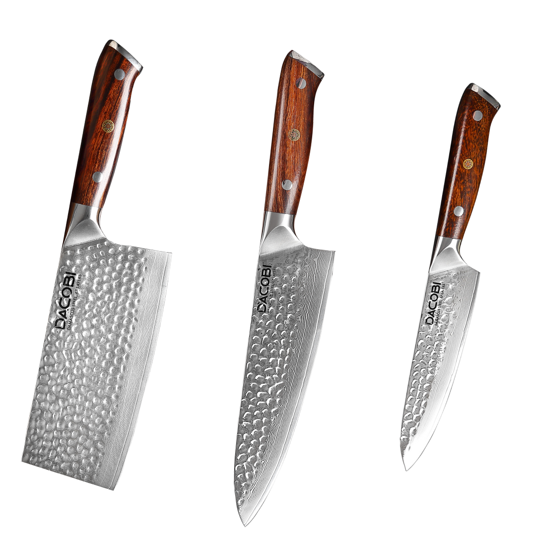 Set de cuțite profesionale, oțel de damasc, D35