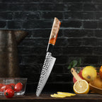 Cuțit de bucătărie universal, oțel damasc, mâner rășină, 14 cm (C50) - DACOBI.ro