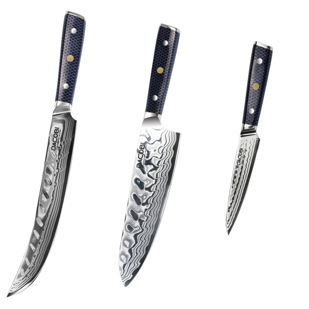 Set de cuțite profesionale, oțel de damasc, D42
