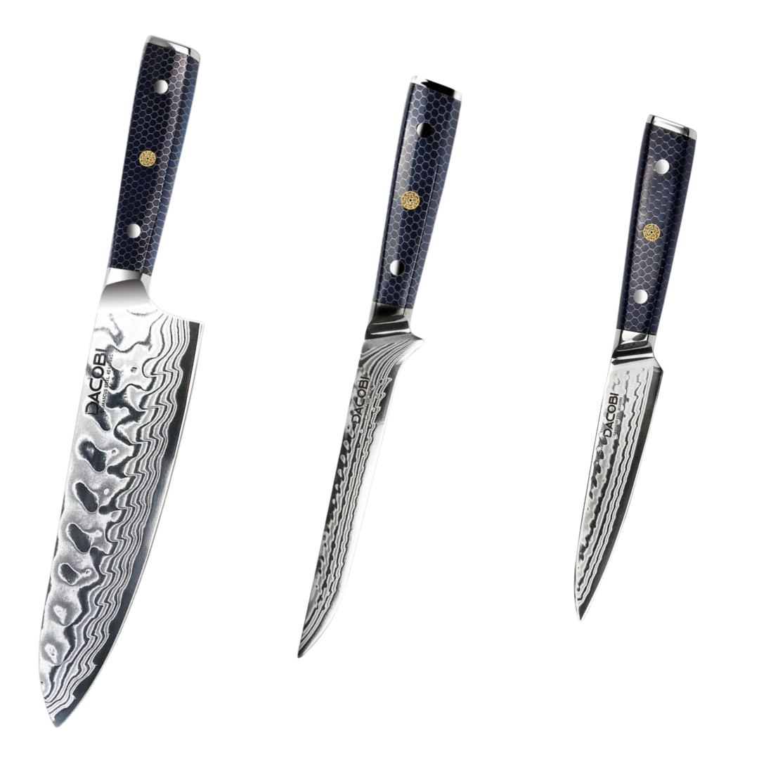 Set de cuțite profesionale, oțel de damasc, D43