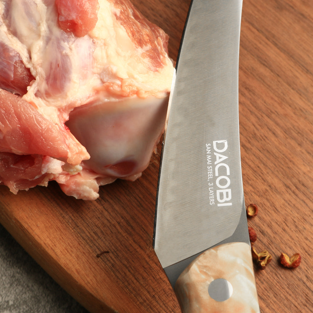 Cuțit pentru filetat oțel San Mai, 15 cm (C45) - DACOBI.ro