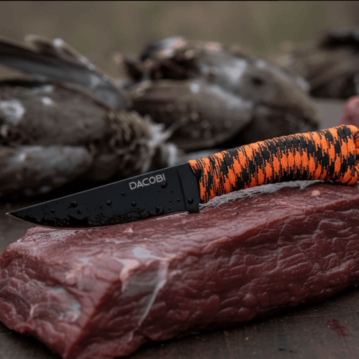 Cuțit Capra Neagră, mâner paracord, oțel D2