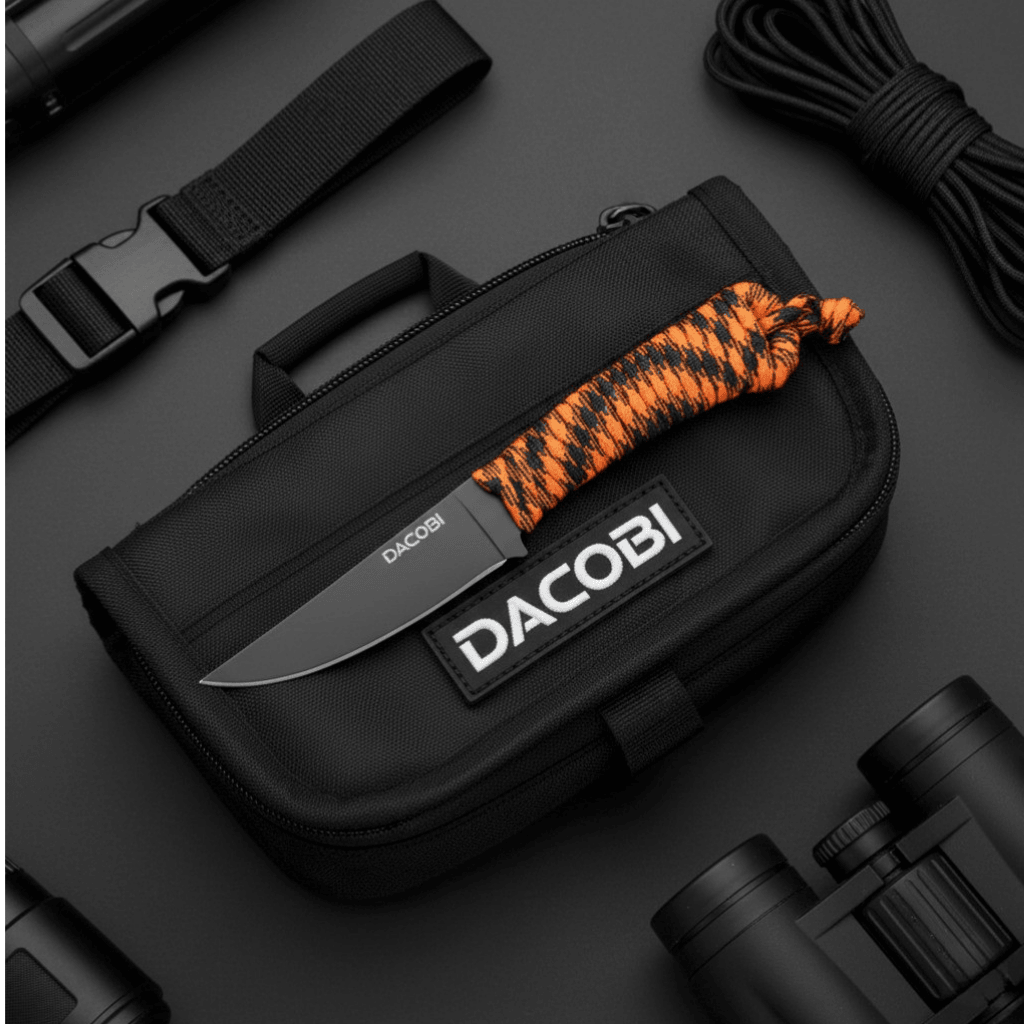 Cuțit Capra Neagră, mâner paracord, oțel D2