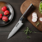 Cuțit universal, oțel damasc, mâner lemn desert ironwood, 13 cm (C56) - DACOBI.ro