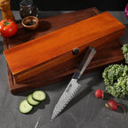 Cuțit universal, oțel damasc, mâner lemn desert ironwood, 13 cm (C56) - DACOBI.ro