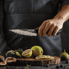 Cuțit universal cu mâner de stejar alb, oțel damasc, 14 cm (C63)