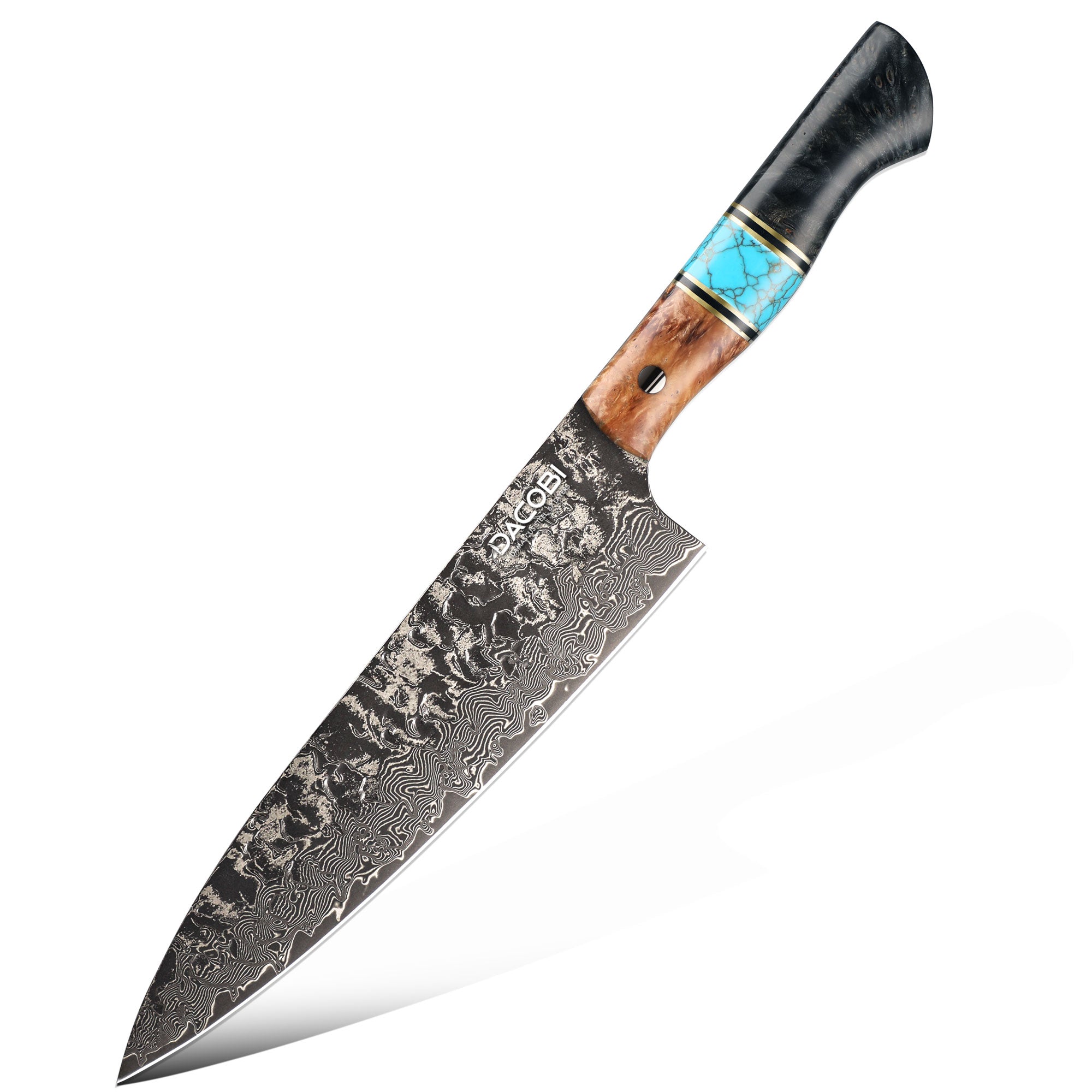 Cuțitul bucătarului, mâner ergonomic, oțel damasc, 22 cm (C67)