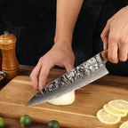 Cuțitul bucătarului, mâner ergonomic, oțel damasc, 22 cm (C67)