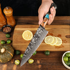 Cuțitul bucătarului, mâner ergonomic, oțel damasc, 22 cm (C67)