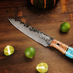 Cuțit universal cu mâner de arțar stabilizat, oțel damasc, 12.8 cm (C70)