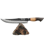 Cuțitul măcelarului, oțel damasc, mâner stejar, 25.5 cm (C71)