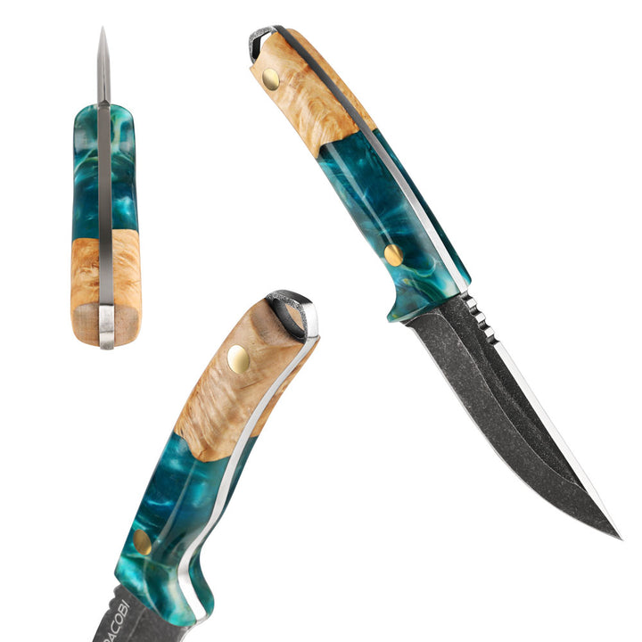 Cerbul 2.0 - cuțit pentru camping, mâner ergonomic rășină, 9 cm