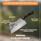 Moldoveanu - Satâr oase, oțel inoxidabil, mâner lemn, 18 cm
