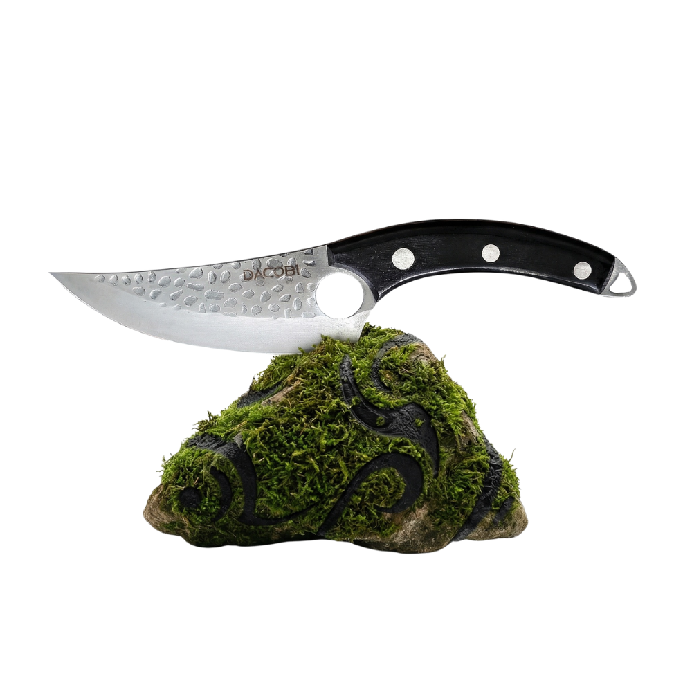 Caraiman 2.0 - cuțit bushcraft, oțel german, pentru tranșat, 15 cm.