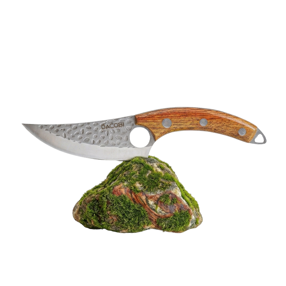 Caraiman 2.0 - cuțit bushcraft, oțel german, pentru tranșat, 15 cm.