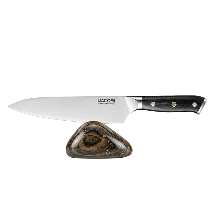 Cuțitul bucătarului, oțel german, mâner lemn pakka, 20.5 cm (C6)