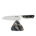 Cuțit Santoku, oțel german, mâner lemn pakka, 18 cm, (C7) - DACOBI.ro
