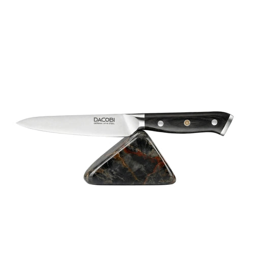 Cuțit universal oțel german, mâner lemn pakka, 13 cm (C8) - DACOBI.ro