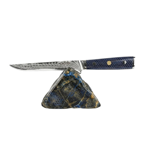 Cuțit pentru filetat, damasc, mâner rășină model fagure, 17 cm (C16) - DACOBI.ro