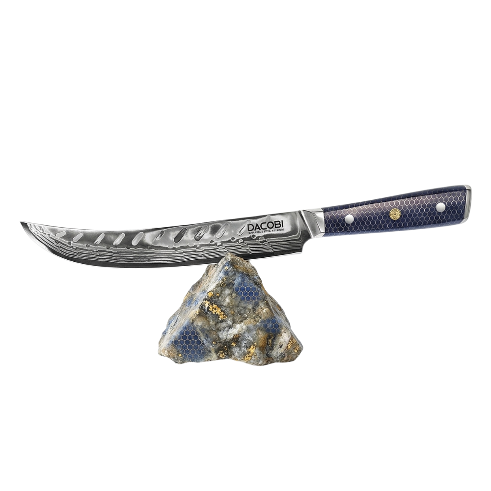 Cuțit măcelar, oțel damasc, pentru feliat, 25.5 cm (C18)