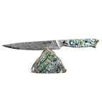 Cuțit universal de bucătărie, oțel de damasc, mâner din rășină colorată, 15 cm (C20)