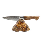 Cuțit profesional pentru decojit, oțel damasc, mâner Sycamore wood, 9 cm (C34)