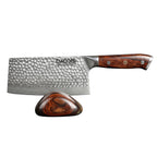 Satâr pentru tocat profesional, damasc, mâner lemn desert ironwood, 18 cm (C38)
