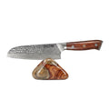 Cuțit Santoku profesional, mâner lemn desert ironwood, 18 cm (C39)