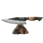 Cuțitul bucătarului, mâner ergonomic stejar alb, oțel damasc, 22 cm (C61)