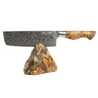 Cuțit Profesional Nakiri, oțel damasc, mâner lemn sycamore, 18 cm (C64)