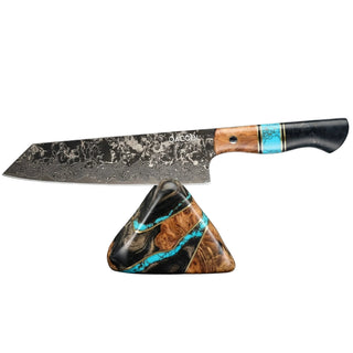 Cuțit profesional Kiritsuke, oțel damasc, mâner ergonomic, 20 cm (C68)