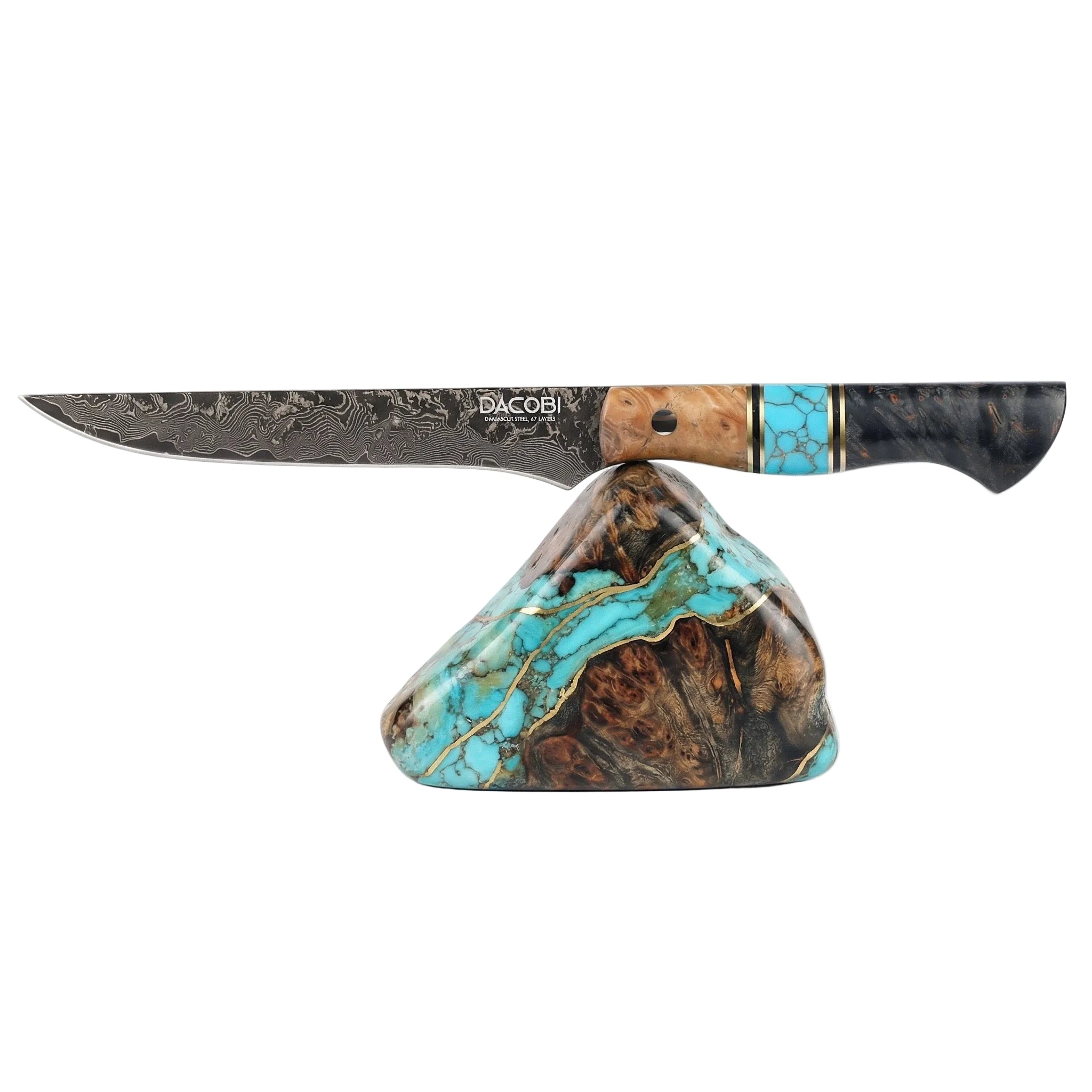 Cuțit pentru filetat oțel damasc, 15.5 cm (C69)