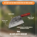 Omu - Cuțit forjat pentru gătit în natură, 18 cm