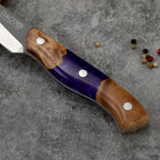 Cuțit pentru decojit, San Mai, mâner rășină colorată, 9 cm, (C58) - DACOBI.ro