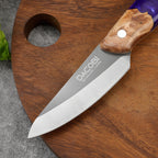 Cuțit pentru decojit, San Mai, mâner rășină colorată, 9 cm, (C58) - DACOBI.ro