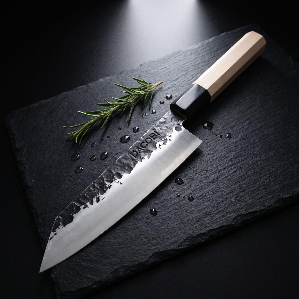 Cuțit Kiritsuke Tsuchime, mâner din lemn de arțar