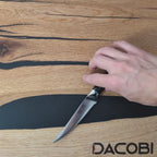 Cuțit pentru steak oțel german, mâner lemn pakka, 11 cm (C51)