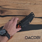 Cuțit Capra Neagră, mâner paracord, oțel D2
