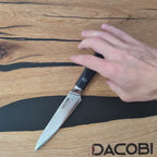 Cuțit universal oțel damasc, mâner rășină, 13 cm (C17)