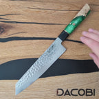 Cuțit profesional Kiritsuke, oțel damasc, mâner rășină, 21 cm (C48)