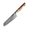 Cuțit Santoku, mâner ergonomic Sycamore Wood, oțel damasc, 18 cm (C33) - DACOBI.ro